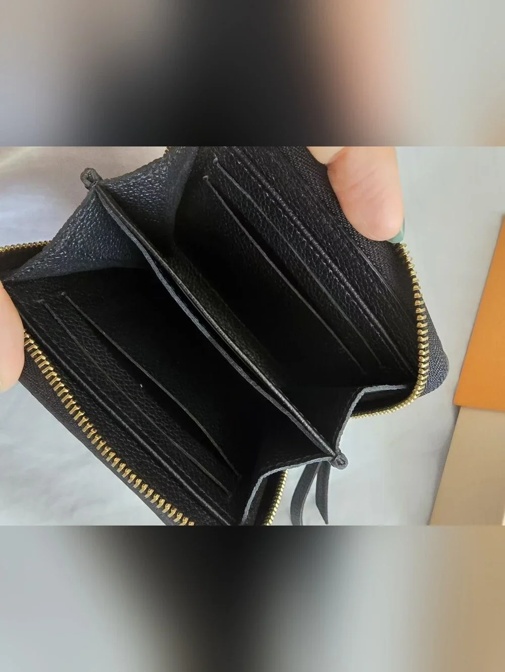 Louis Vuitton Black Zippy Coin Purse Wallet